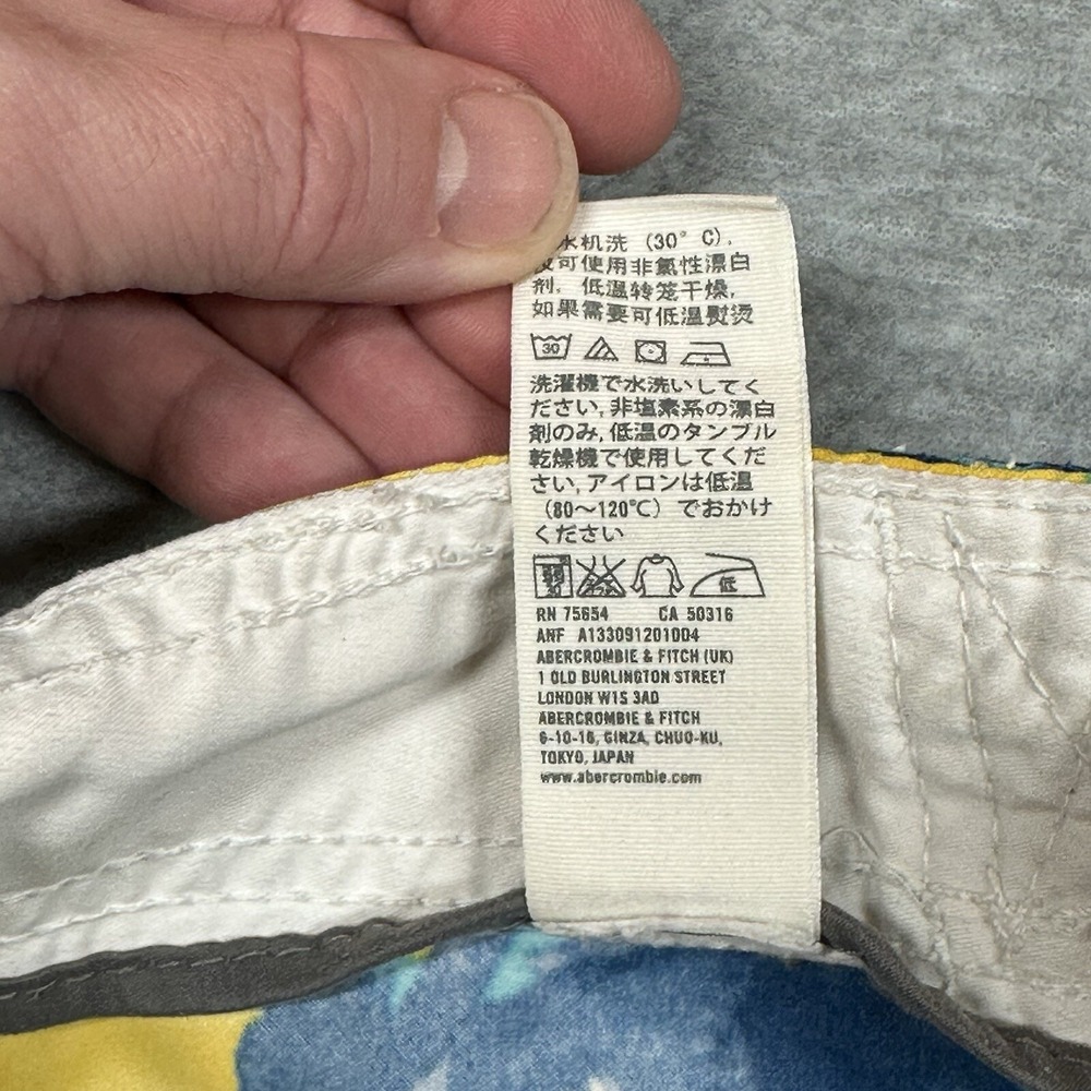 Abercrombie & Fitch Mens S Blue / Yellow Floral Board Shorts NOTE - Picture 8 of 10